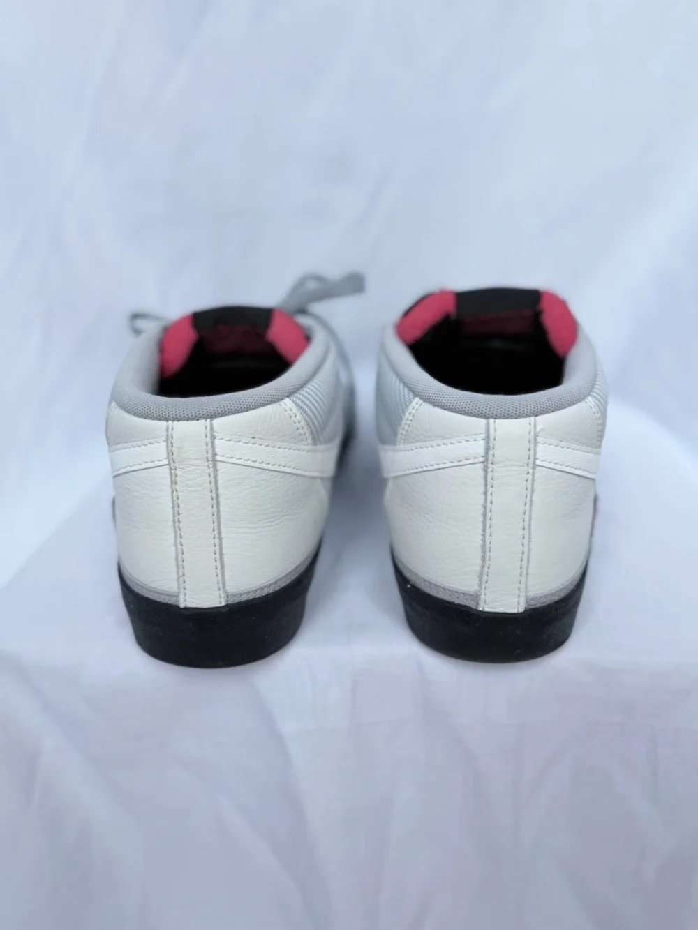 Nike Gray White Black Red Mid-Top Sneakers